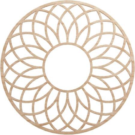 Ekena Millwork Cannes Wood Fretwork Pierced Ceiling Medallion, Alder, 26"OD x 8 7/8"ID x 3/8"T CMWP26X26X0375CNAL